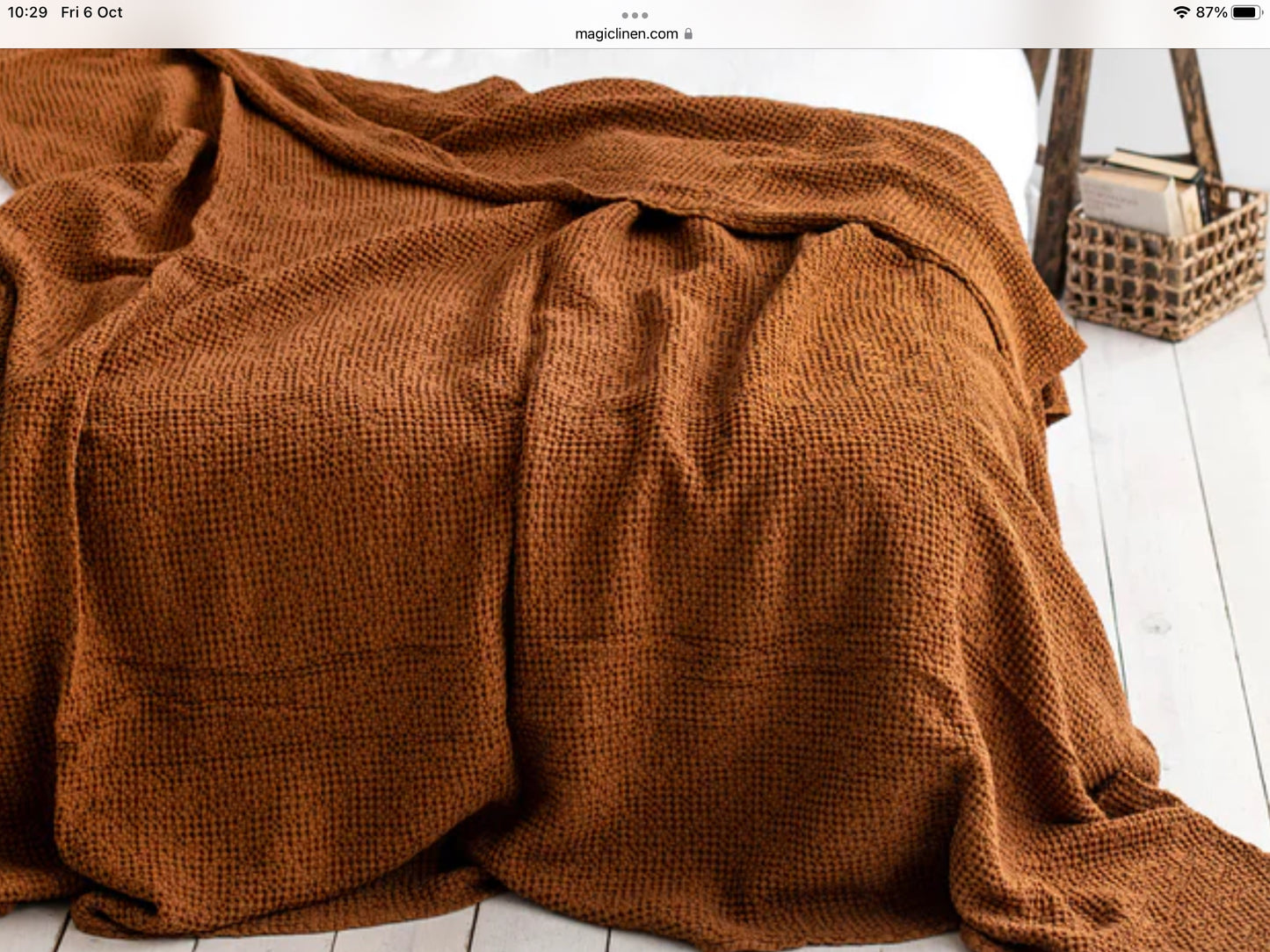 Magic Linen Waffle Blanket