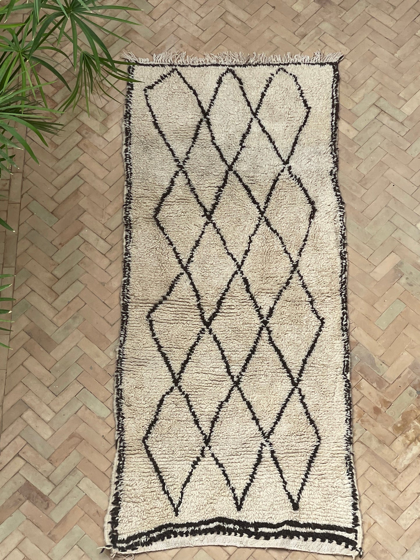 MAROC Vintage Small Azilal Rug Brown & Cream MVR10232