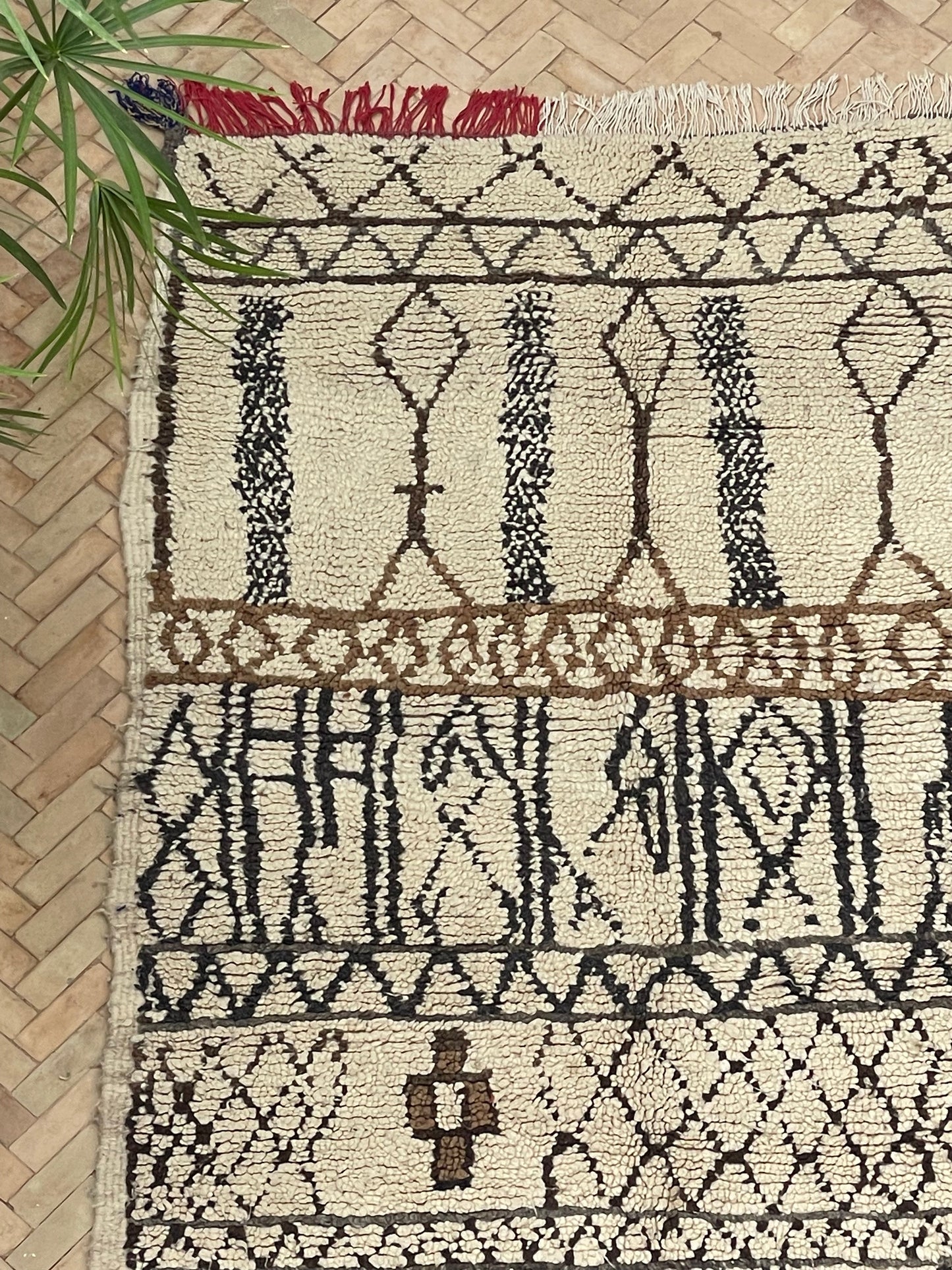 MAROC Vintage Azilal Rug Black Cream Brown Red  MVR10233