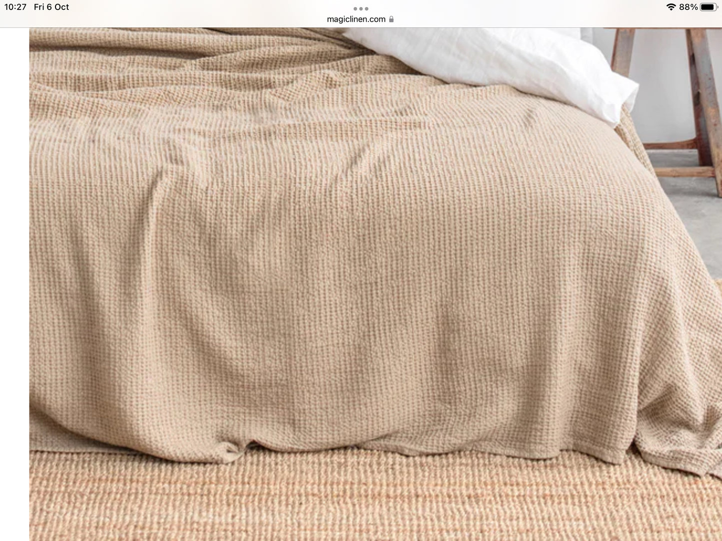 Magic Linen Waffle Blanket