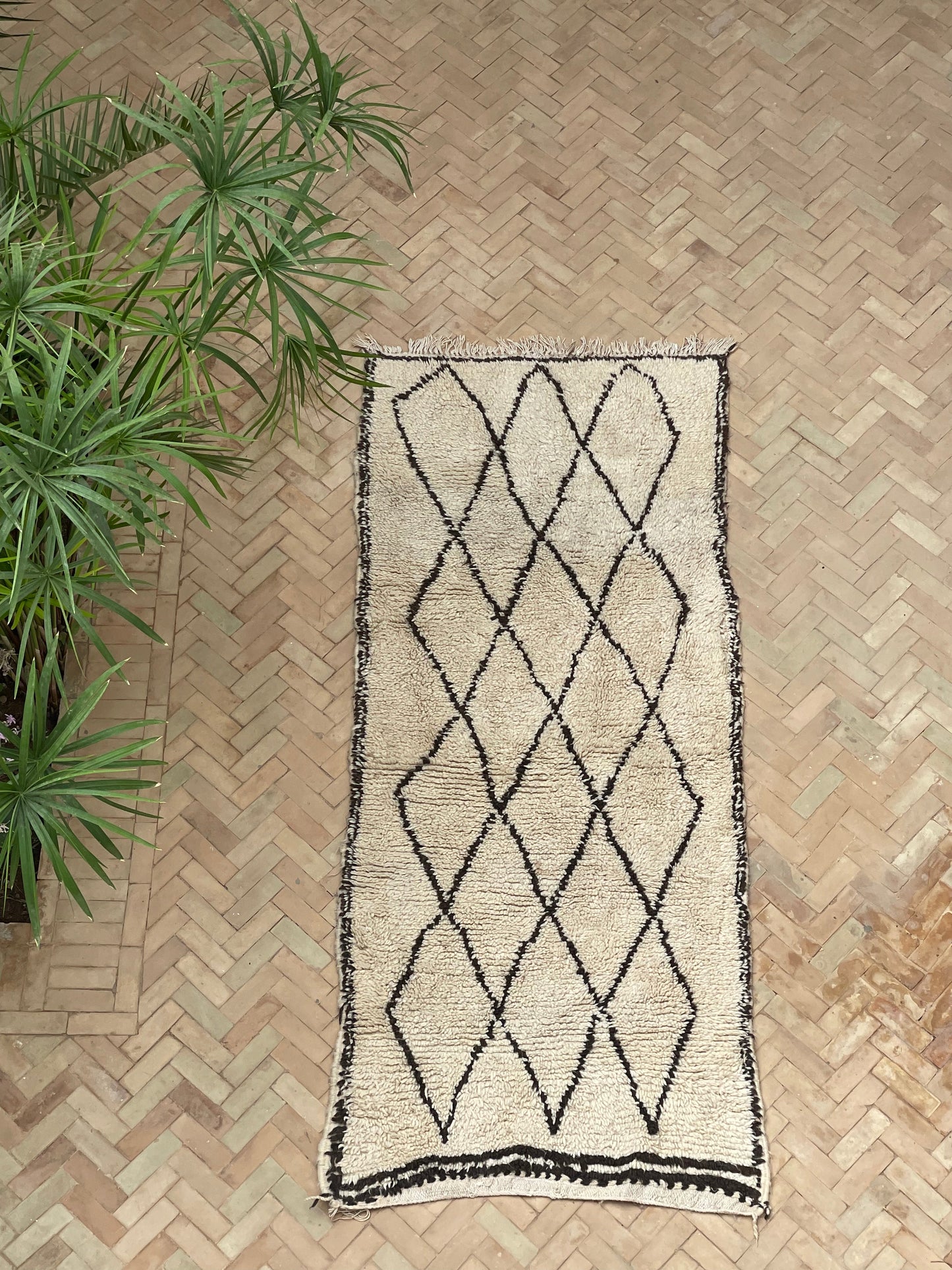 MAROC Vintage Small Azilal Rug Brown & Cream MVR10232