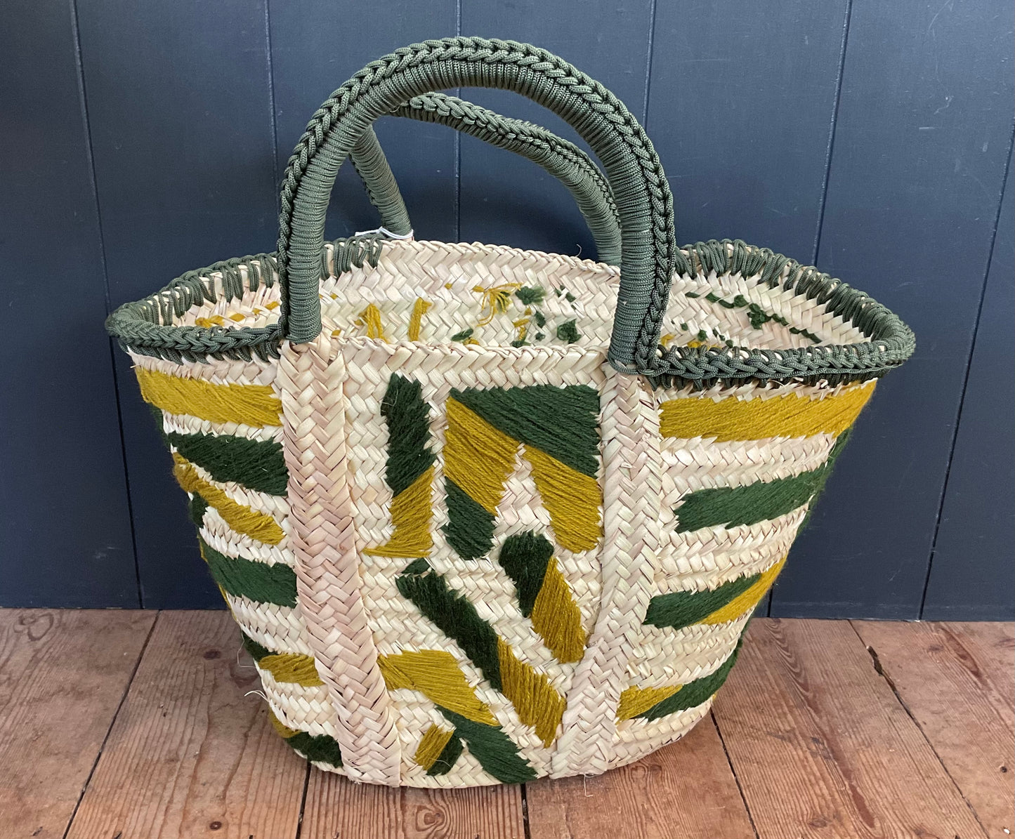 Maroc Embroidered Shopper Basket