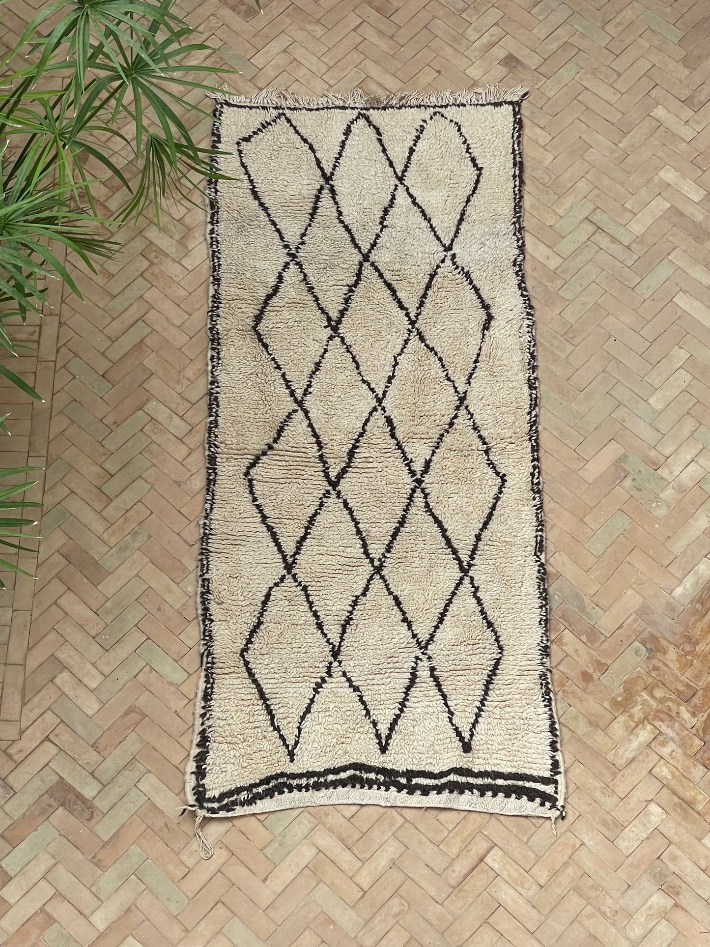 MAROC Vintage Small Azilal Rug Brown & Cream MVR10232
