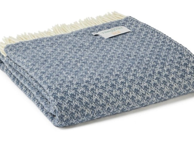 Tweedmill Isobel Crescent Throw - Blue Slate