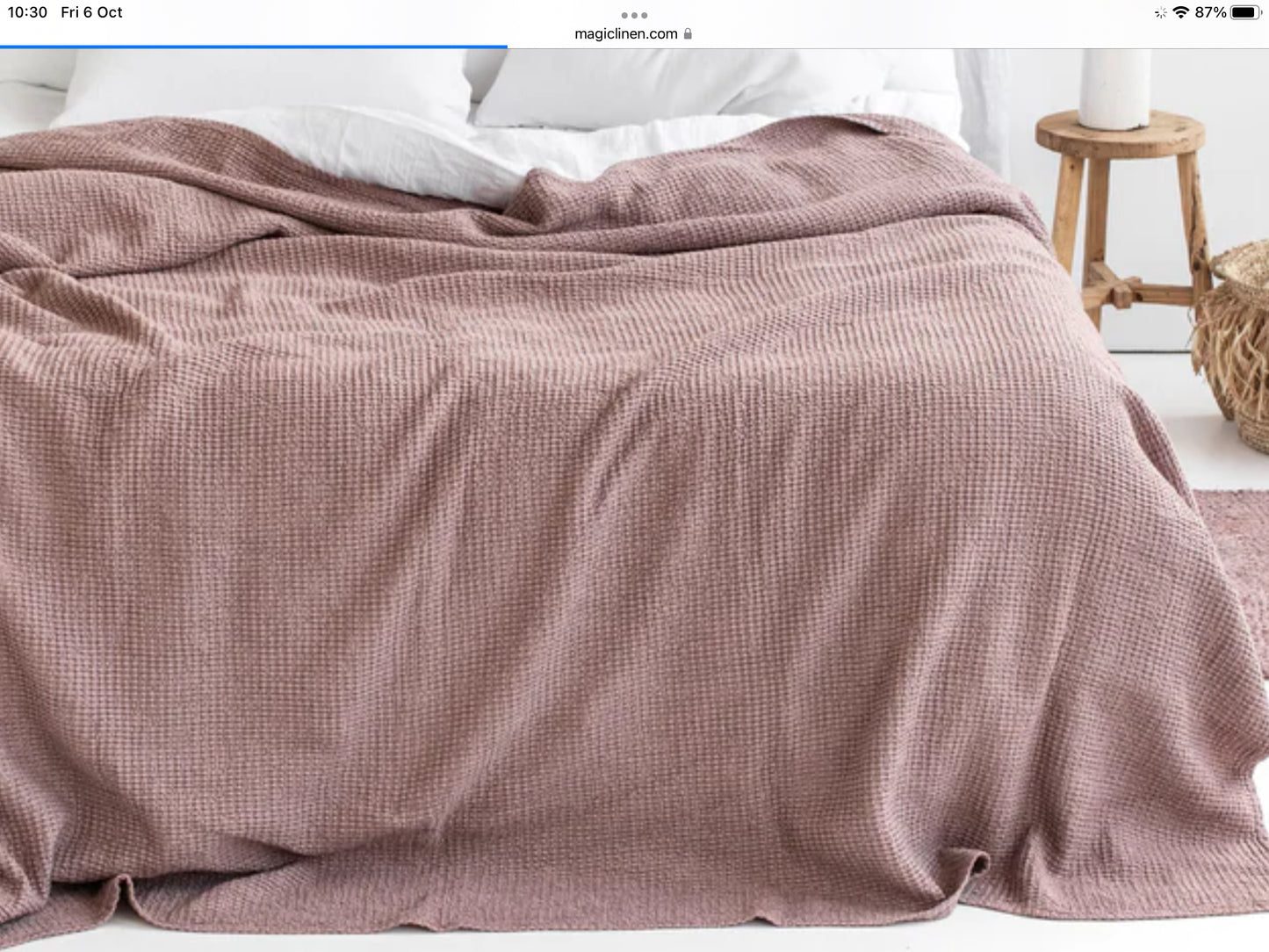 Magic Linen Waffle Blanket