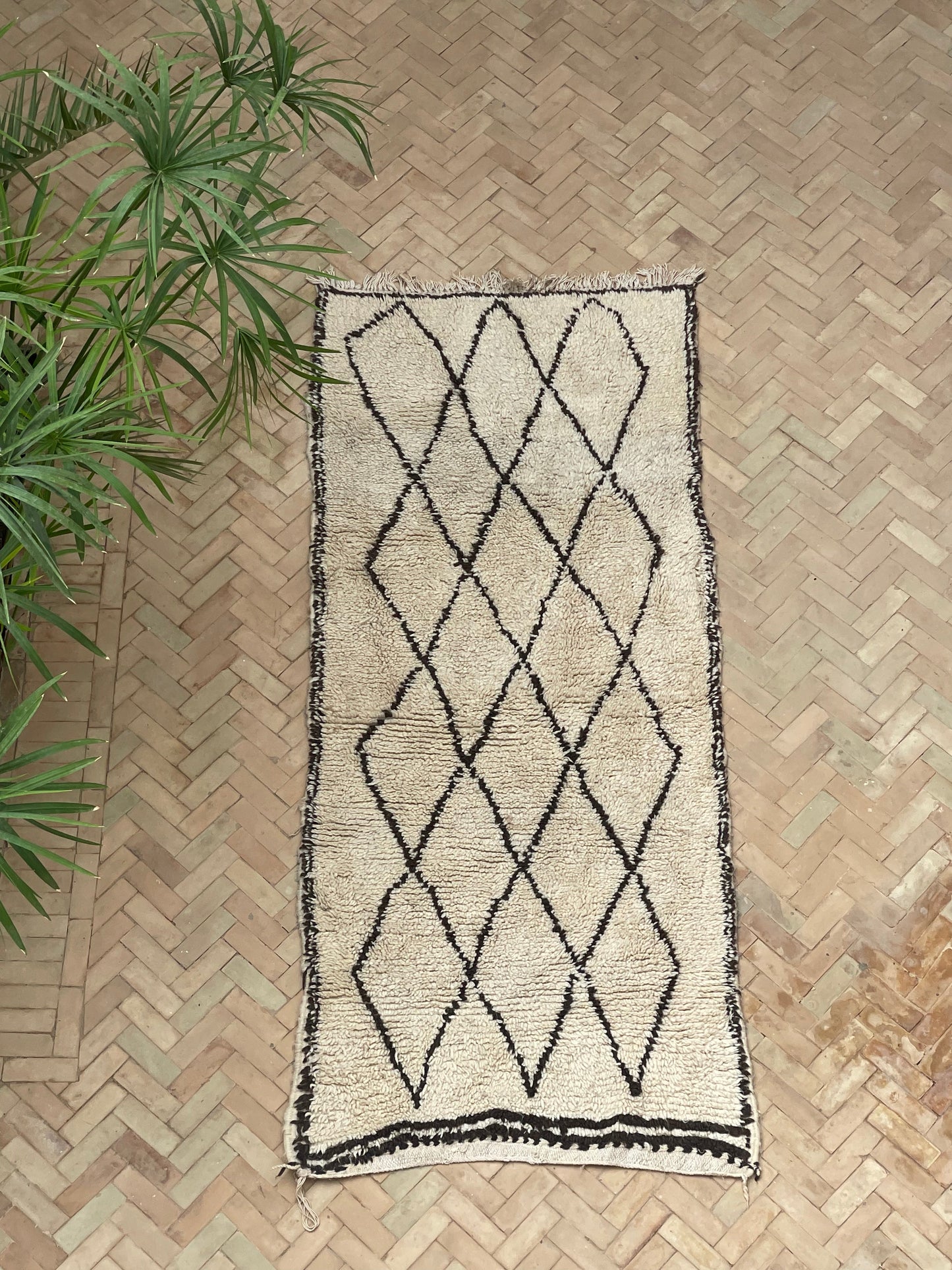 MAROC Vintage Small Azilal Rug Brown & Cream MVR10232