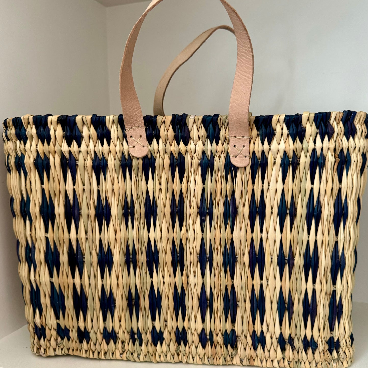 MAROC BASKET Woven Reed Tote