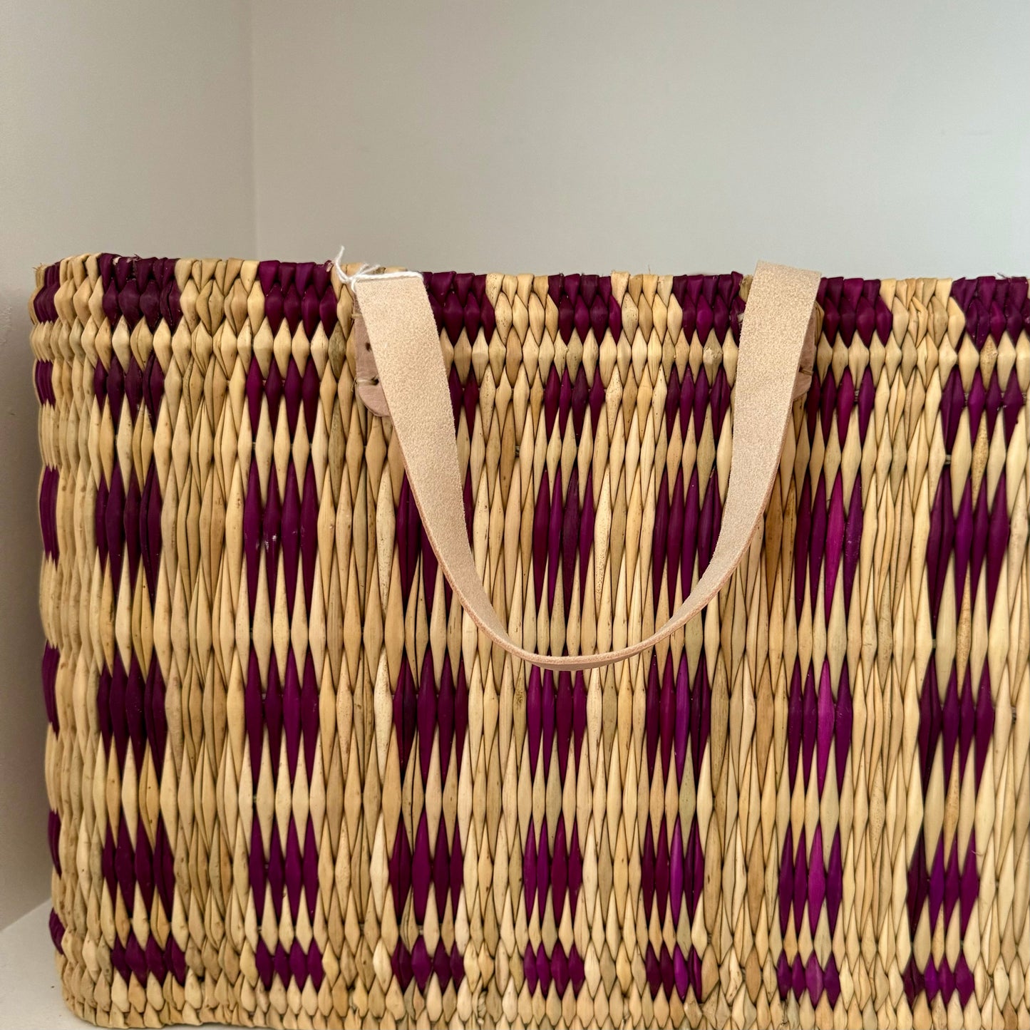 MAROC BASKET Woven Reed Tote