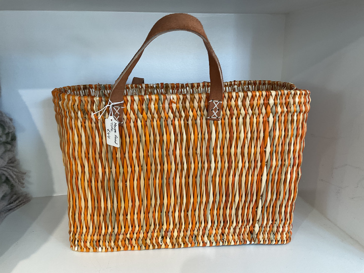MAROC BASKET Woven Reed Tote