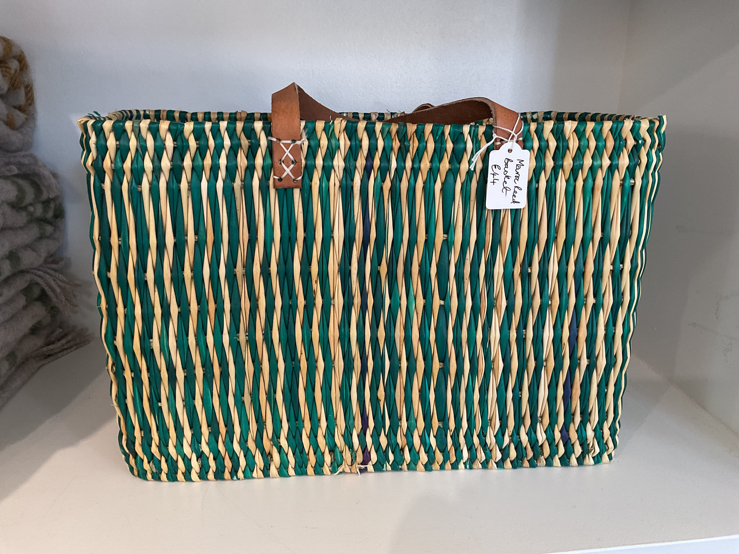 MAROC BASKET Woven Reed Tote