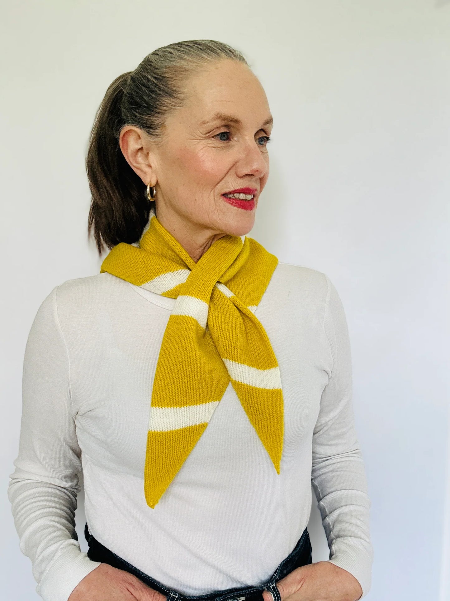 Pom Shanty Triangle Scarf