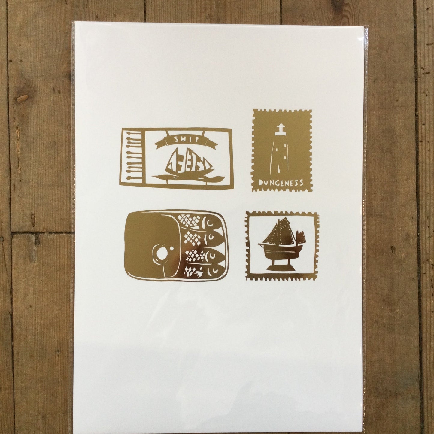 Harriet Morgan print - Fisherman’s Pocket gold foil