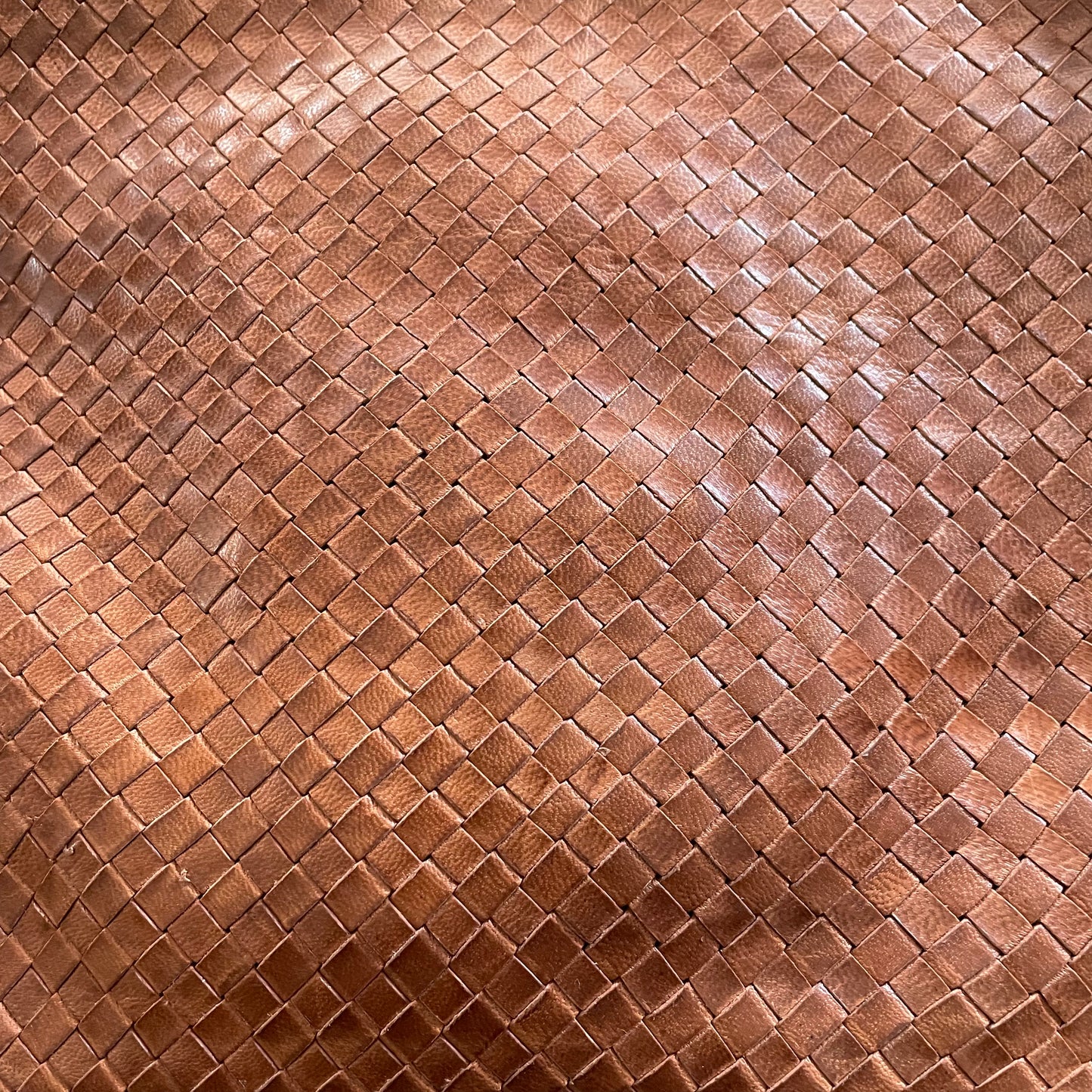 MAROC Woven Leather Crossbody Bag - Tan