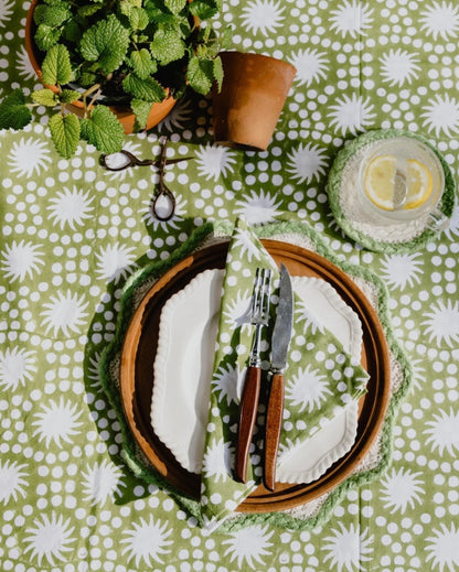 Cosy Buddha Block Print Table Linen