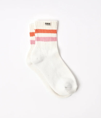 ROKA Windsor Stripe Crew Socks for Women