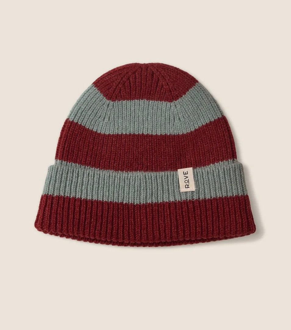 ROVE Striped Lambswool Beanie