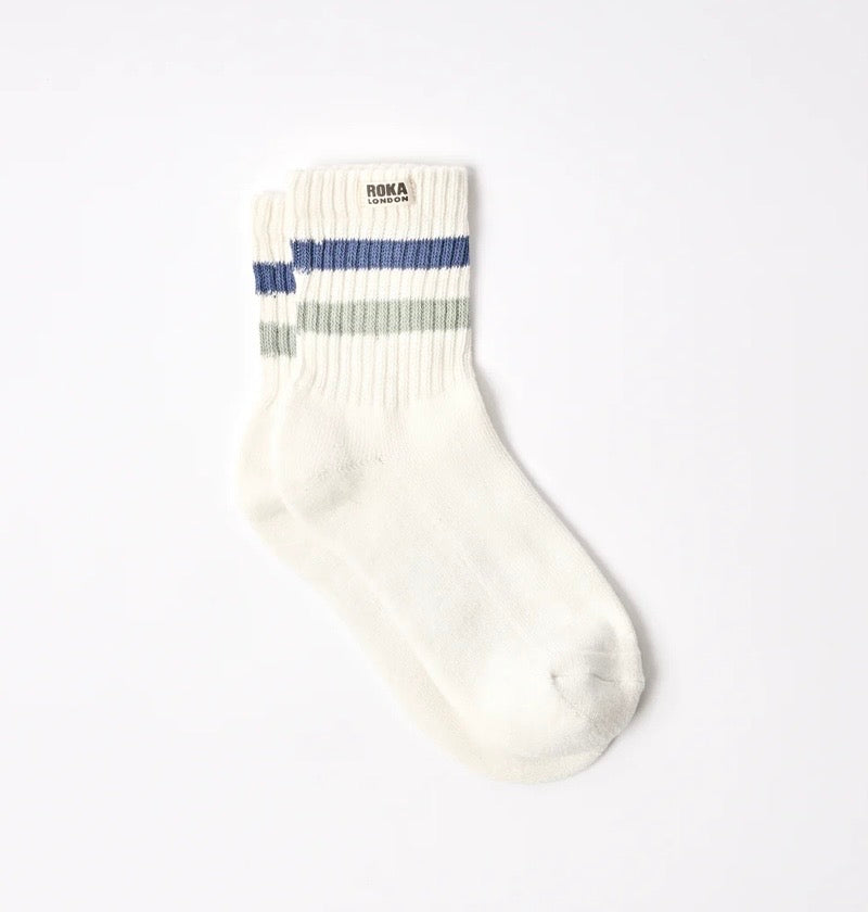 ROKA Windsor Stripe Crew Socks for Women