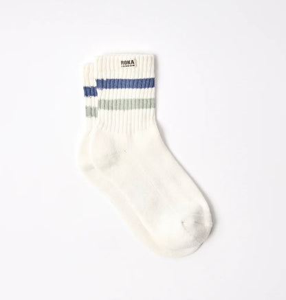 ROKA Windsor Stripe Crew Socks for Women