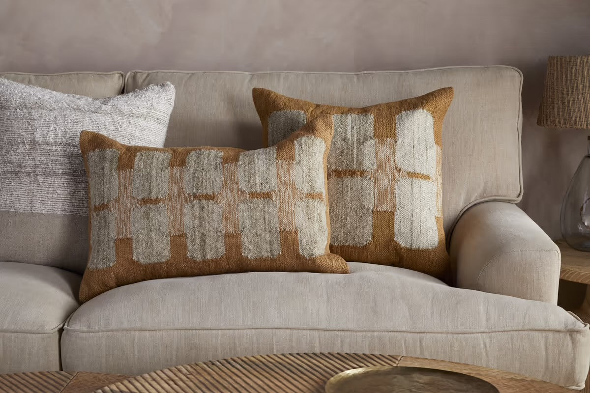 Nkuku Akki Cushion - Ochre