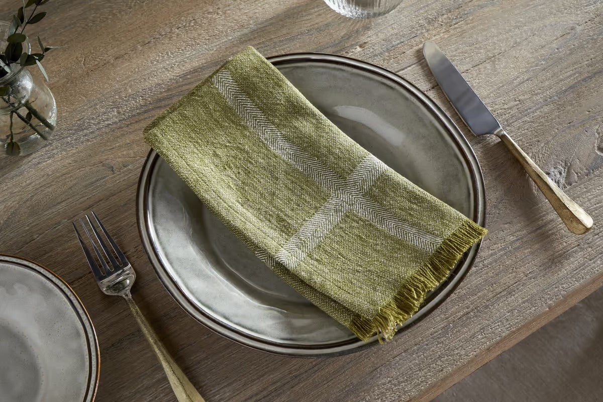Nkuku Shanta Napkin Set of 4 - Green