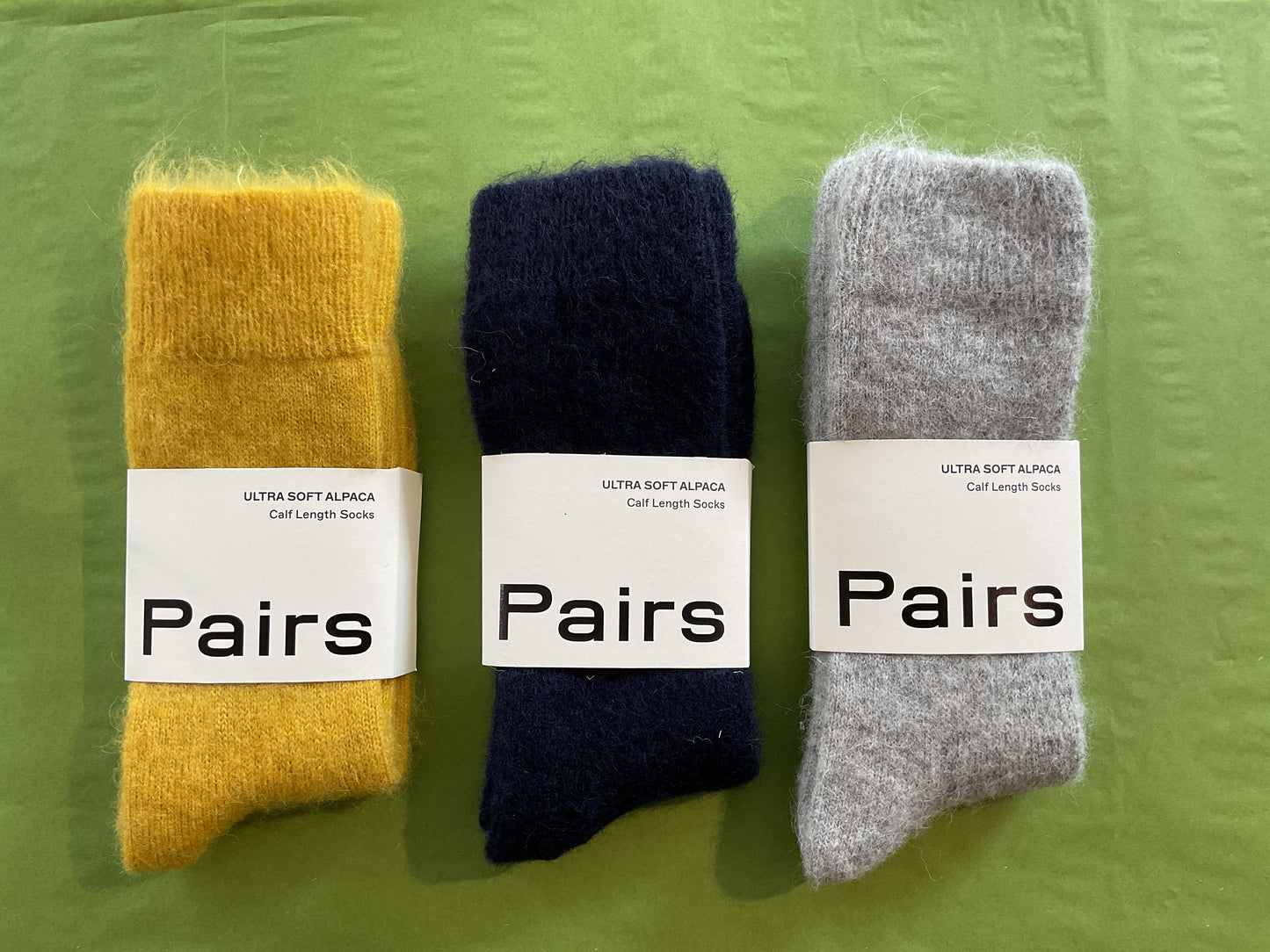 PAIRS Calf Length Socks Ultra Soft Alpaca