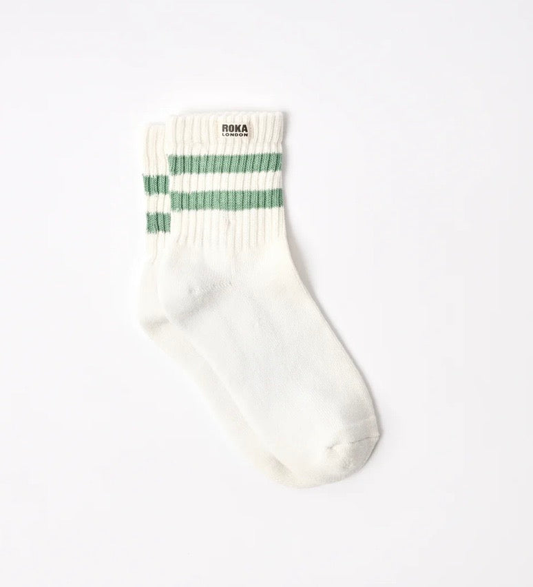 ROKA Windsor Stripe Crew Socks for Women