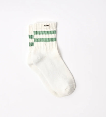 ROKA Windsor Stripe Crew Socks for Women