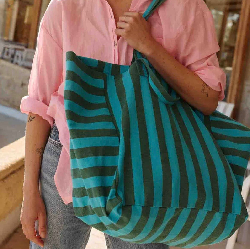 Rose in April Elisa Stripe Tote Bag