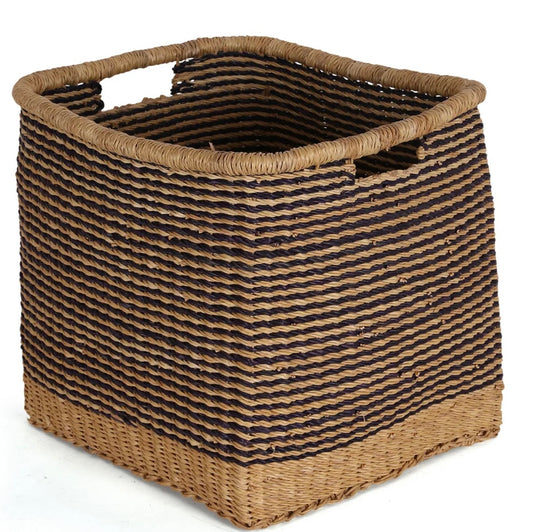 Basket Room OBUASI Black Striped Storage Basket