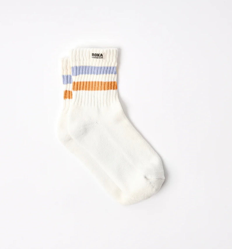 ROKA Windsor Stripe Crew Socks for Women