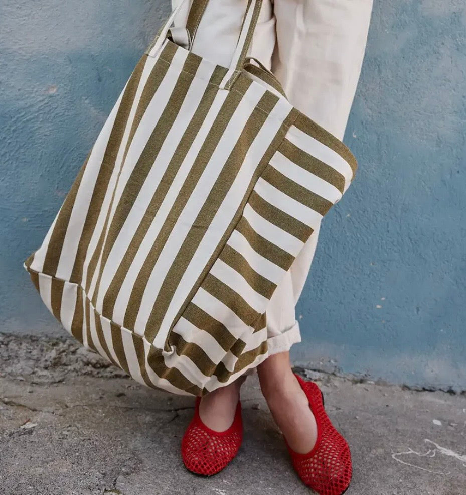 Rose in April Elisa Stripe Tote Bag