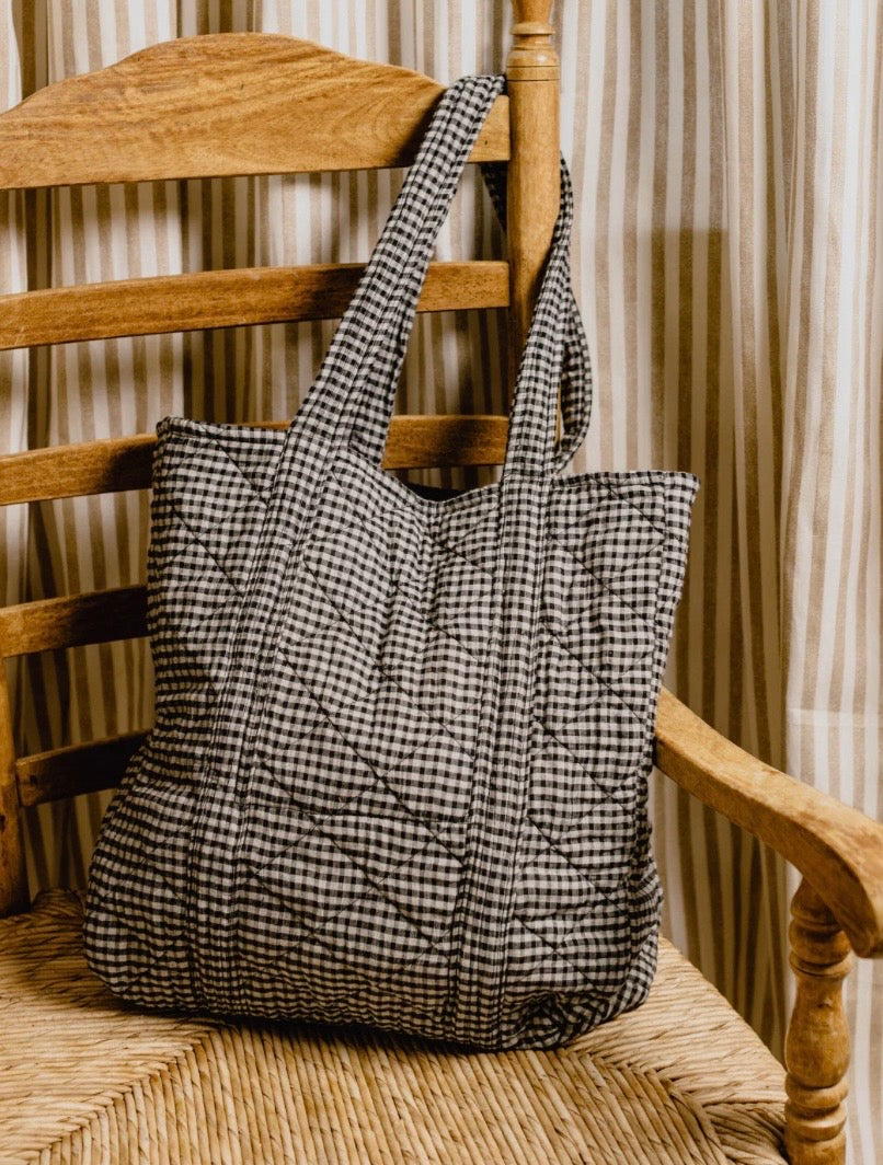 Cosy Buddha Handloom Gingham Tote