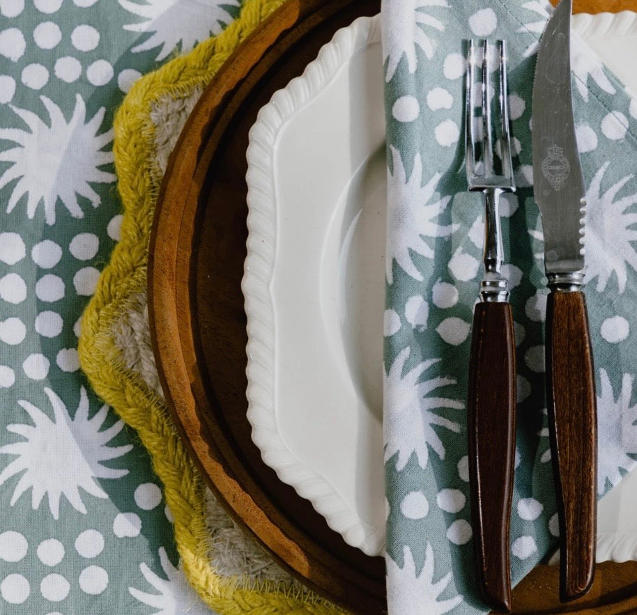 Cosy Buddha Block Print Table Linen