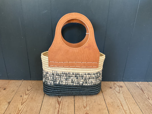 MAROC BASKET 25 Leather Circle Two Tone