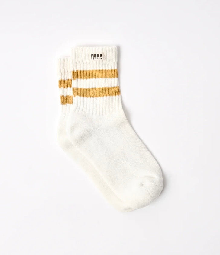 ROKA Windsor Stripe Crew Socks for Women