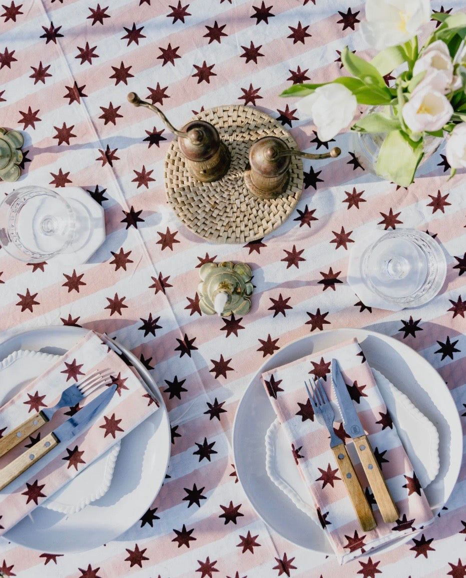 Cosy Buddha Block Print Table Linen