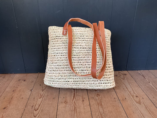 MAROC BASKET Long Leather Shoulder Strap