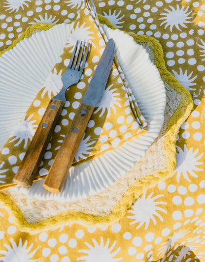 Cosy Buddha Block Print Table Linen