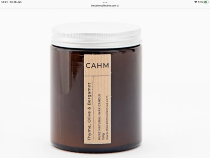 CAHM medium jar candle 150g