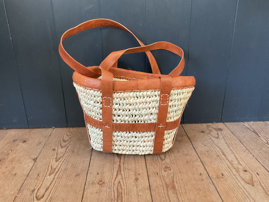 MAROC BASKET Leather Cross Small