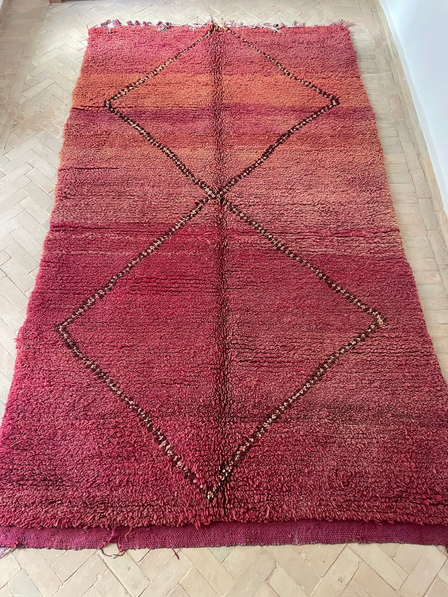 MAROC Vintage Rug Purple Ombre   MVR07231
