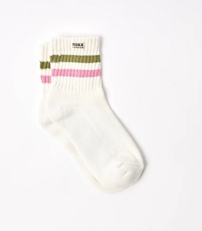 ROKA Windsor Stripe Crew Socks for Women