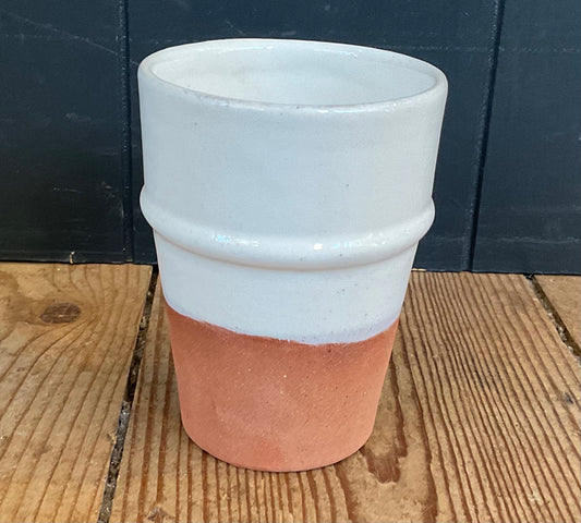 MAROC CERAMICS Terracotta / White Beakers