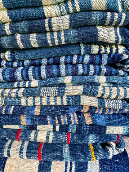 INDIGO VIntage Stripe Cloth Textile