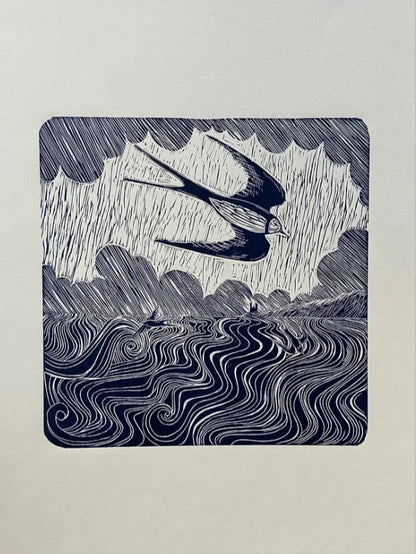 Jo Oakley A2 Linocut
