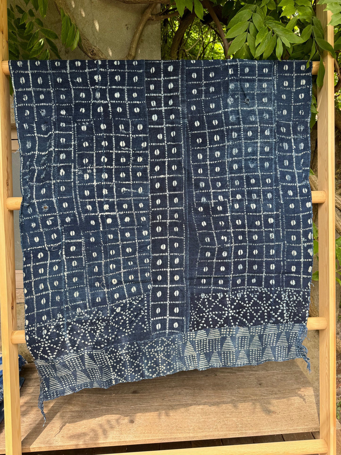 INDIGO - Vintage Dark Blue Indigo Cloth