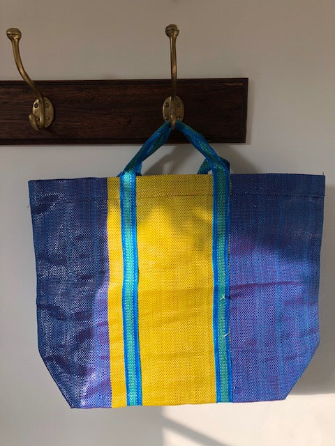 Shopping Bag- Red or Yellow Wide Stripe