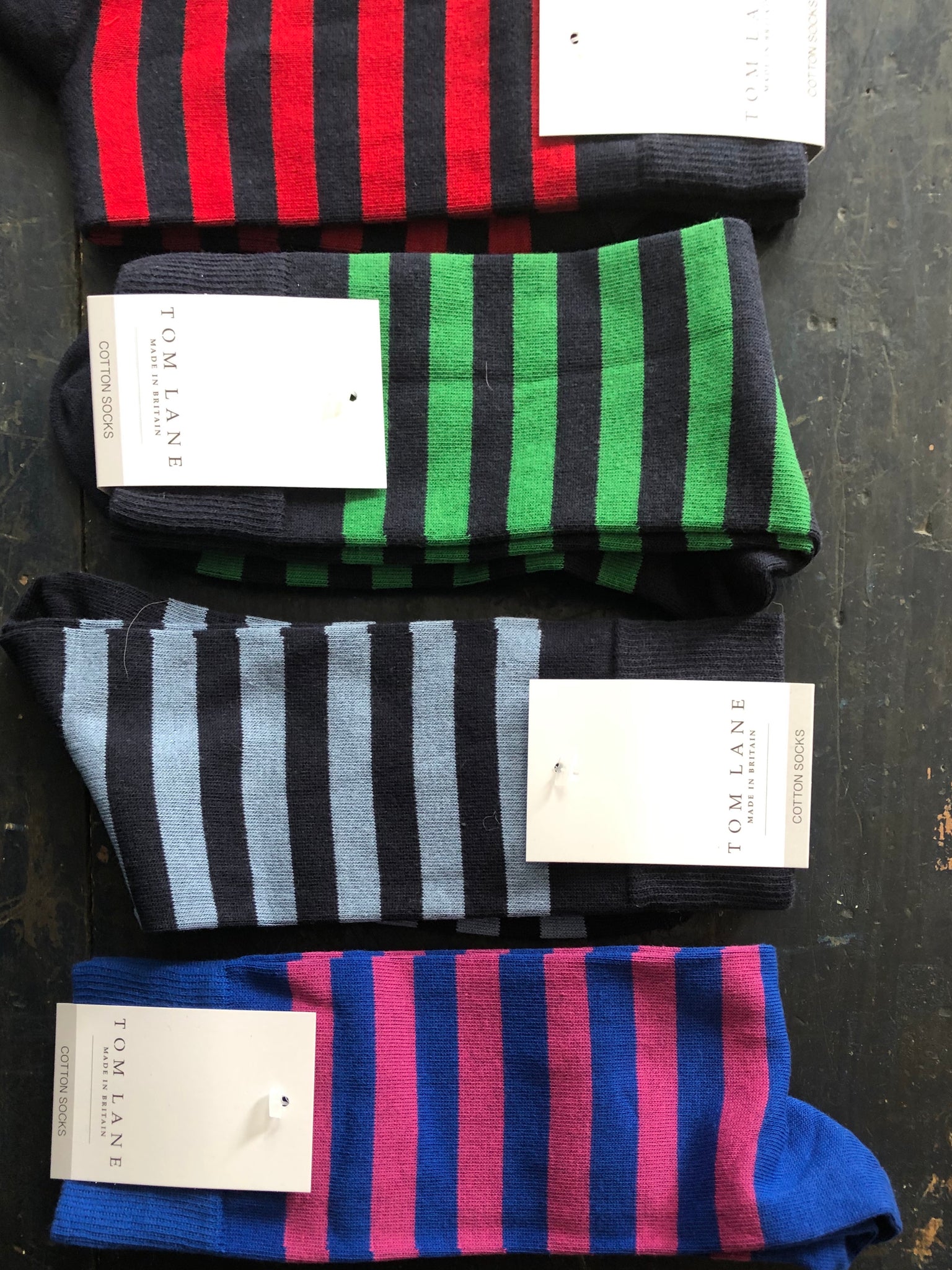 Tom Lane Striped Cotton Socks