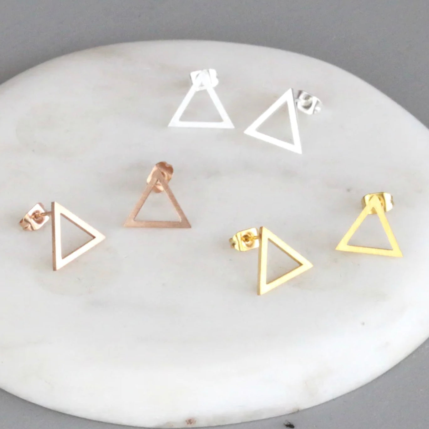 Little Nell Triangle Studs