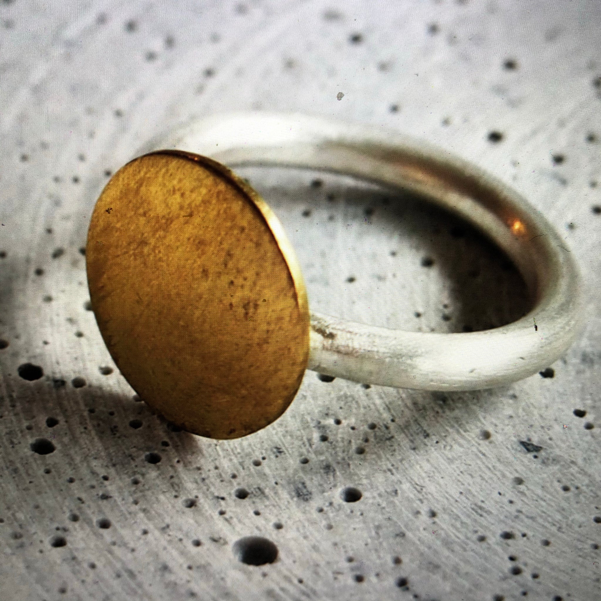 Roake Studio - Kez Silver & Brass Coin Ring